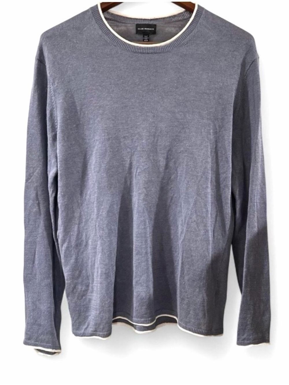 Club Monaco Linen Blue Knit Light Sweater Size Men’s Medium